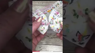 Super quick - easy - freehand make your own ribbon hair bow