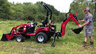 Mahindra Emax 20s HST Loader Backhoe Walkthru & Demo