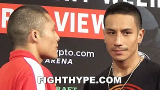 ISAAC CRUZ REFUSES TO BREAK STAREDOWN WITH EDUARDO RAMIREZ DURING INTENSE FACE OFF