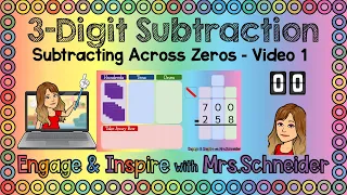 3-Digit Subtraction -Subtracting Across Zeros-Video 1