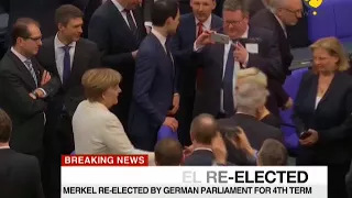 Angela Merkel re-elected by German parliament for 4th term