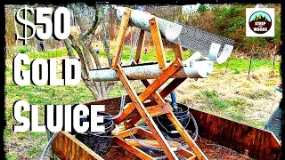 $50 Gold Sluice DIY - Pallet Wood & PVC!