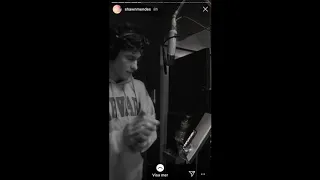 Shawn Mendes recording If can't have you I Instagram Stories I