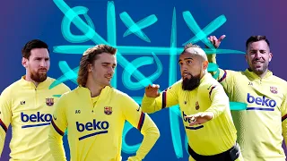 TIC TAC TOE with the WHOLE Barça squad (featuring Messi, Piqué, Griezmann...)