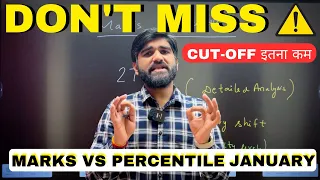 Exact⚠️😱 MARKS vs PERCENTILE JEE MAINS 2024 JANUARY | jee mains 2024 marks vs percentile