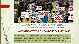 Administrative Violence and the Tai Ji Men Case - Seminar 2 [2nd Edition]