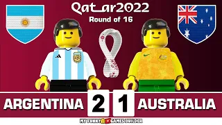 Argentina vs Australia 2-1 • World Cup 2022 Qatar - Round of 16 All Goals & Highlights Lego Football