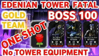 fatal edenian tower boss 100 with gold team easy win best talent tree mk mobile