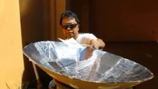 DIY solar cooker from scrap.. how to make solar parabolic dish