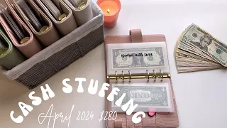 Cash Envelope Stuffing | + Happy Mail | April 2024 💛