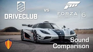 DriveClub vs Forza Motorsport 6 - Koenigsegg One:1 Sound Comparison