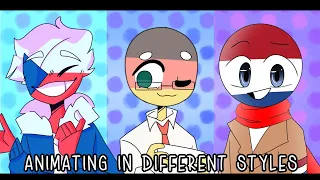 [COUNTRYHUMANS] Animating In Other Animators’ Style Challenge