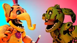 FNaF Orville Elephant vs Possessed Springtrap (Fight FNAF Animations)