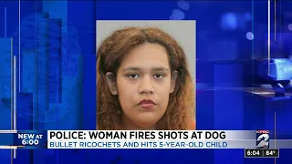 Police: Woman fires shots at dog but bullet ricochets and hits 5-year-old