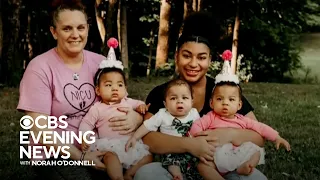 Nurse adopts teen mother and her triplets