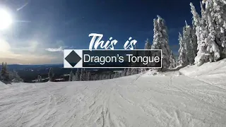 This is Dragon's Tongue POV at Big White Ski Resort (4k)