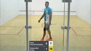 SQUASH. Player forfeits match after STROKE decision