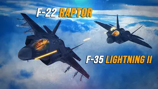 F-35 Lightning II Vs F-22 Raptor Dogfight | Digital Combat Simulator | DCS |