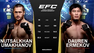 Дрался с жёлтой карточкой | EFC 42: Даурен Эрмеков - Нуцалхан Умаханов