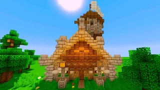 СТАРТОВЫЙ ДОМ МАГА С БАШНЕЙ ДЛЯ ВЫЖИВАНИЯ В МАЙНКРАФТ (STARTER FANTASY HOUSE MINECRAFT)