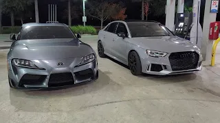 2021 Toyota Supra Bolt Ons E50 vs 2019 Audi RS3 Bolt Ons E85