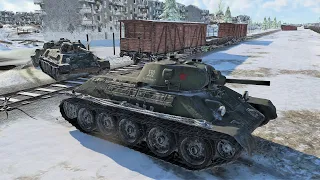 War Thunder: USSR - T-34(1940)/T-34(1941) Gameplay [1440p 60FPS]