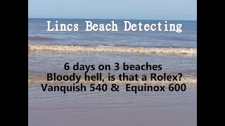 Beach metal detecting on  the East Lincolnshire coast in crazy hot heat