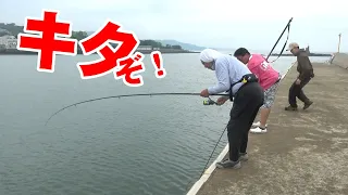 孫と息子とじいちゃんとエビ泳がせヒラメ釣り！