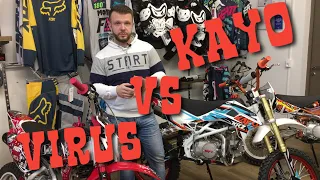 Обзор питбайка Kayo 125cc, сравнение с Virus Х5. Как выбрать питбайк?