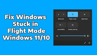 Fix Windows 11/10 Stuck in Airplane Mode |  How To Fix Windows 11/10 Stuck in Flight Mode