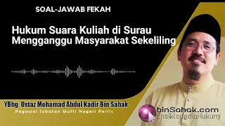 Hukum Speaker Kuliah Surau Mengganggu Masyarakat Sekeliling