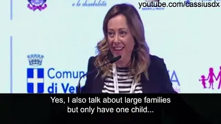 Giorgia Meloni's 2019 Courageous Common Sense Speech (with English subtitles)