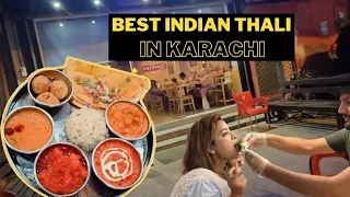 Try Traditional Thali first time in karachi l Rajdhani Delights l Saba Arslan khan l family vlogging