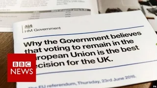 EU referendum: Fact-checking the government's leaflet - BBC News