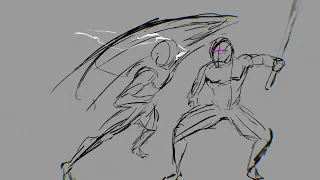 FIGHT ANIMATION - practice animation sakuga sword fight