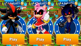Sonic.EXE vs Amy.EXE vs Shadow.EXE vs All Bosses Zazz Eggman Robotnik - Sonic Dash Gameplay