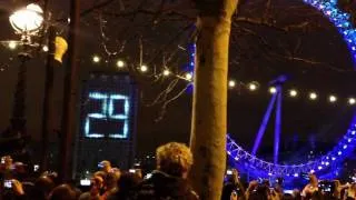 2012 New year London Eye countdown and fireworks-HD