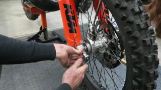 KTM Dirt Bike Front Wheel Installation