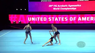 United States 2 (USA) - 2022 Acrobatic Worlds, Baku (AZE) - Balance Qualification  Women's Group