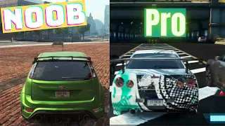 Noob vs pro | Nfs most wanted 2012 | Driving | Jumping | Tokyo drifting | Police chase | JDM nights