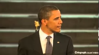 Obama tells joke about Queen, Pope and Mandela