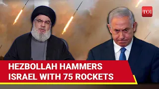 Hezbollah Wreaks Havoc In Israel; 75 Rockets Launched, IDF Base On Fire; Several Injured | Watch