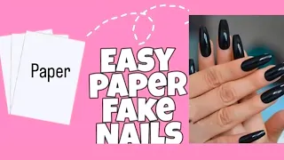 How to make fake nails from paper at home | diy paper craft | creative Trapti