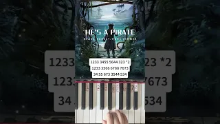 🎹 Play Pirates of the Caribbean - HE'S A PIRATE on piano easy #shorts