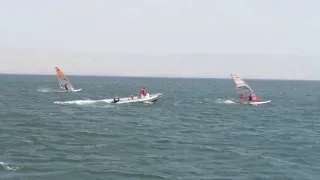 Windsurfers on the Sea of Galilee