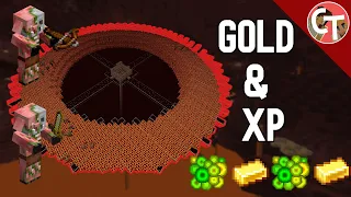 Minecraft AFK Gold and XP Farm - 1.16/1.17 - 1000 gold ingots per hour!