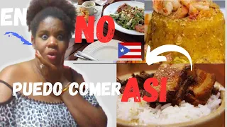 En 🇨🇺 No puedo comer Así 🫤 Cubana REACCIONA  a la Comida de Puerto  Rico🤩