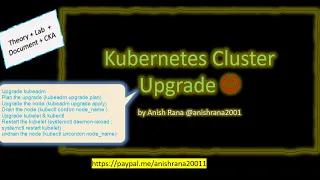 Upgrade Kubernetes cluster || Kubernetes upgrade step || Kubernetes upgrade version