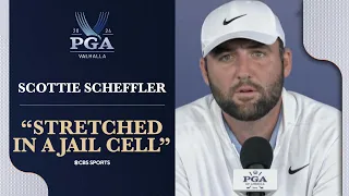 Scottie Scheffler addresses his morning before the 2nd Round of the PGA Championship I CBS Sports