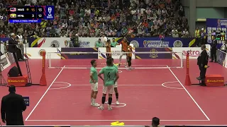 Malaysia vs Myanmar - SF2 - Regu - Premier -  ISTAF Sepaktakraw World Cup Kuala Lumpur 2024